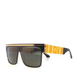 Corey Shapiro Love Hate Black Gold Gray Sunglasses
